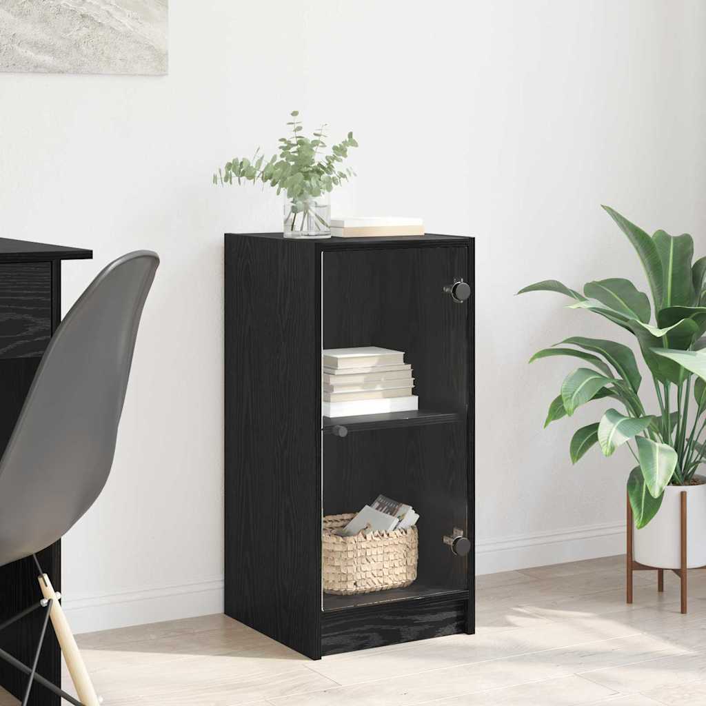 Credenza Rovere nero 35 x 37 x 76 cm Legno multistrato