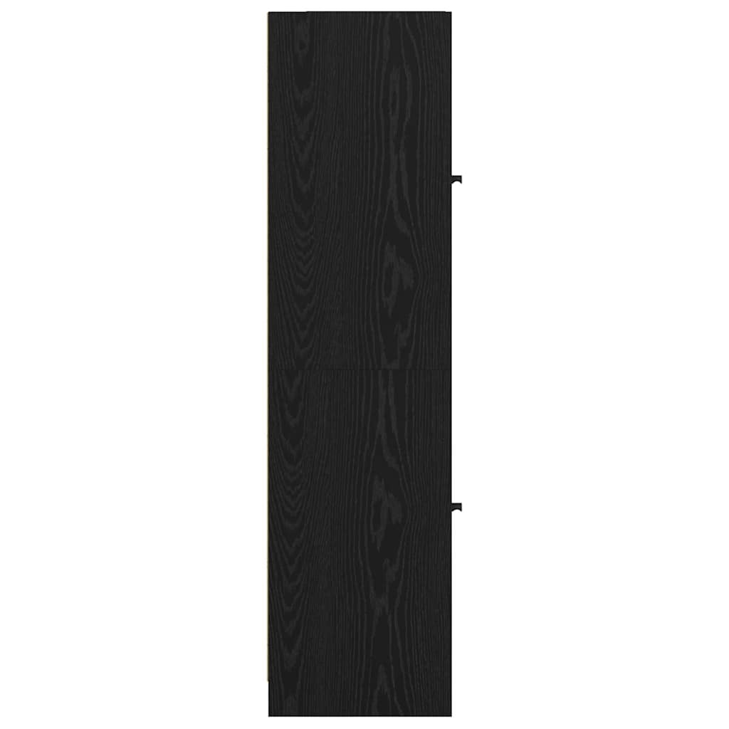 Credenza Rovere Nero 35 x 37 x 142 cm Legno multistrato