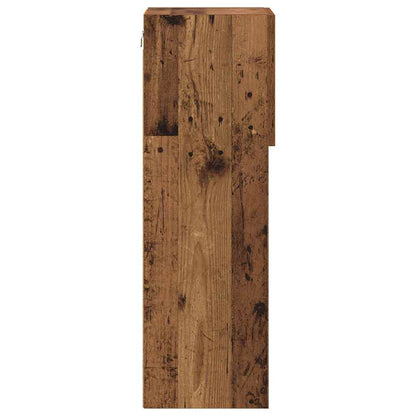 Mobile TV da Parete con LED Legno vecchio 30,5 x 30 x 90 cm | homemem39