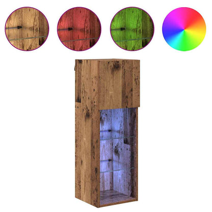 Mobiletti TV a parete 2 pcs Legno vecchio 30,5 x 30 x 90 cm