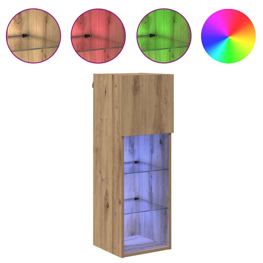 Mobile TV da Parete Rovere artigianale 30,5 x 30 x 90 cm