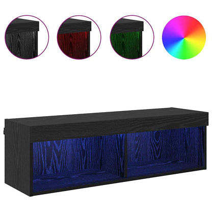 Mobile TV da parete Panama Rovere Nero 100 x 30 x 30 cm