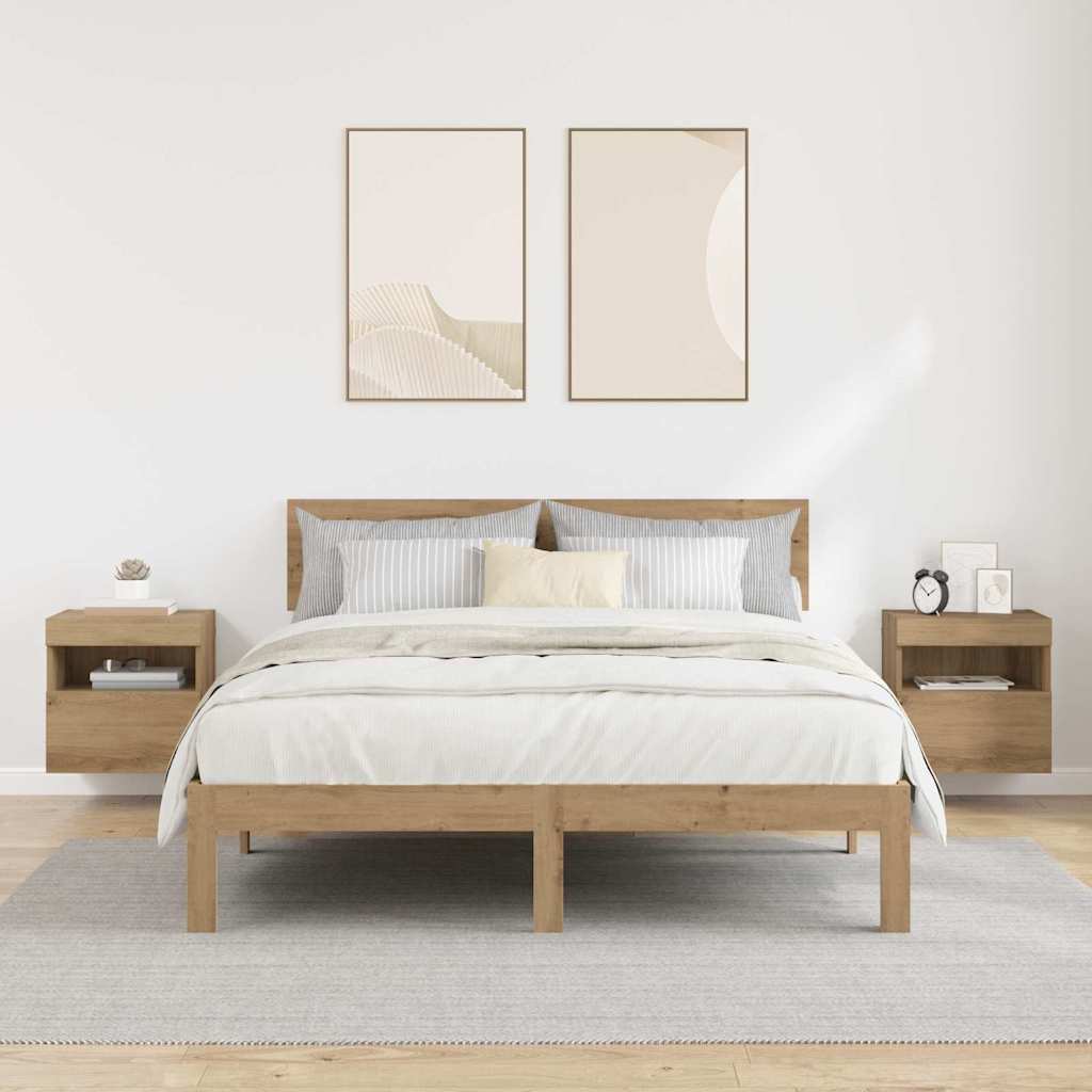 Mobiletti TV da Parete 2 pcs Rovere artigianale 40 x 30 x 40 cm