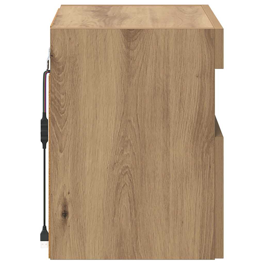 Mobiletti TV da Parete 2 pz Rovere artigianale