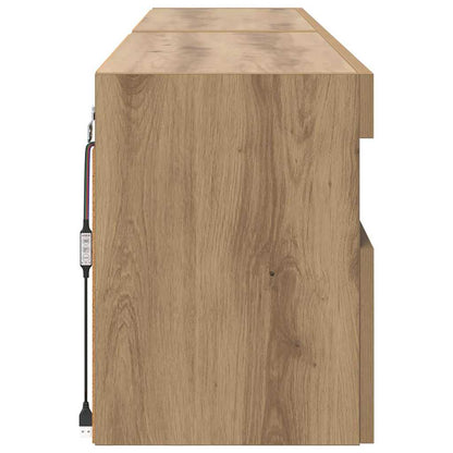 Mobiletti TV da Parete 2 pcs Rovere artigianale 80 x 30 x 40 cm