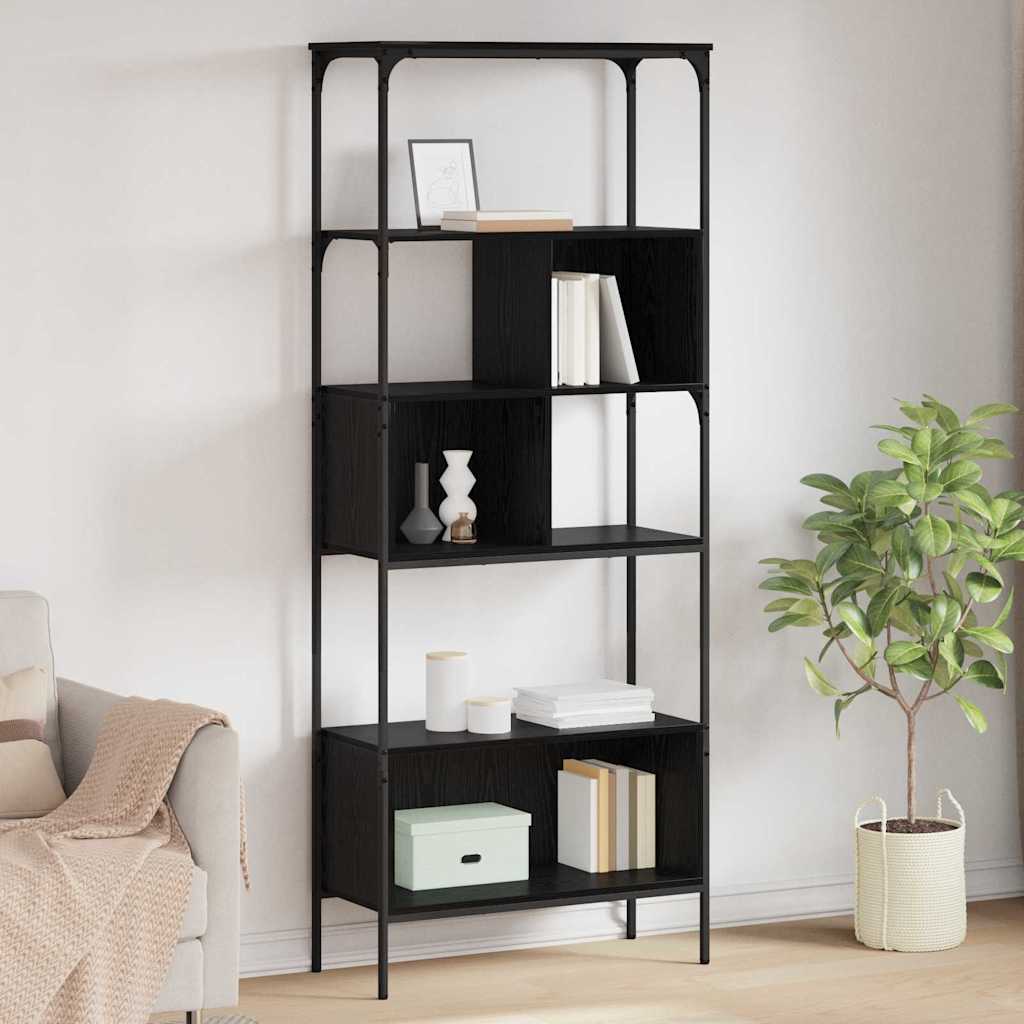 Libreria Rovere Nero 76 x 33 x 188,5 cm Legno multistrato