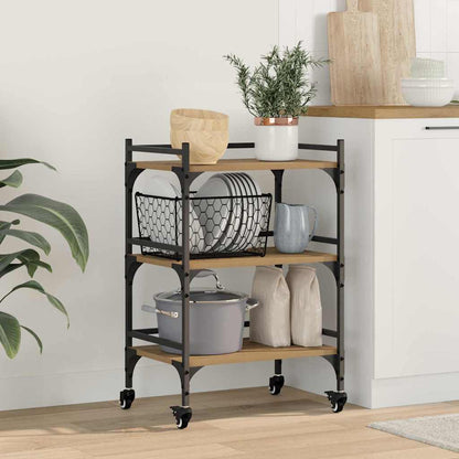 Carrello da Cucina Rovere artigianale 50 x 35 x 75.5 cm