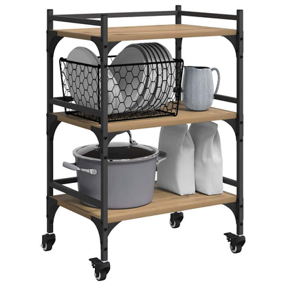 Carrello da Cucina Rovere artigianale 50 x 35 x 75.5 cm