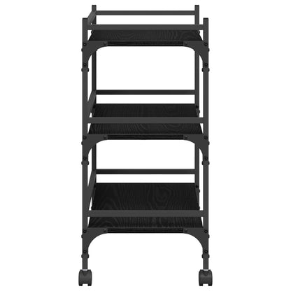 Carrello da Cucina Rovere Nero 50 x 35 x 75.5 cm | homemem39