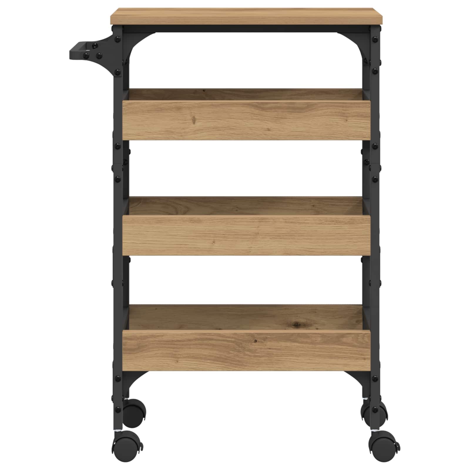 Carrello da Cucina Rovere artigianale 53 x 20 x 76 cm | homemem39