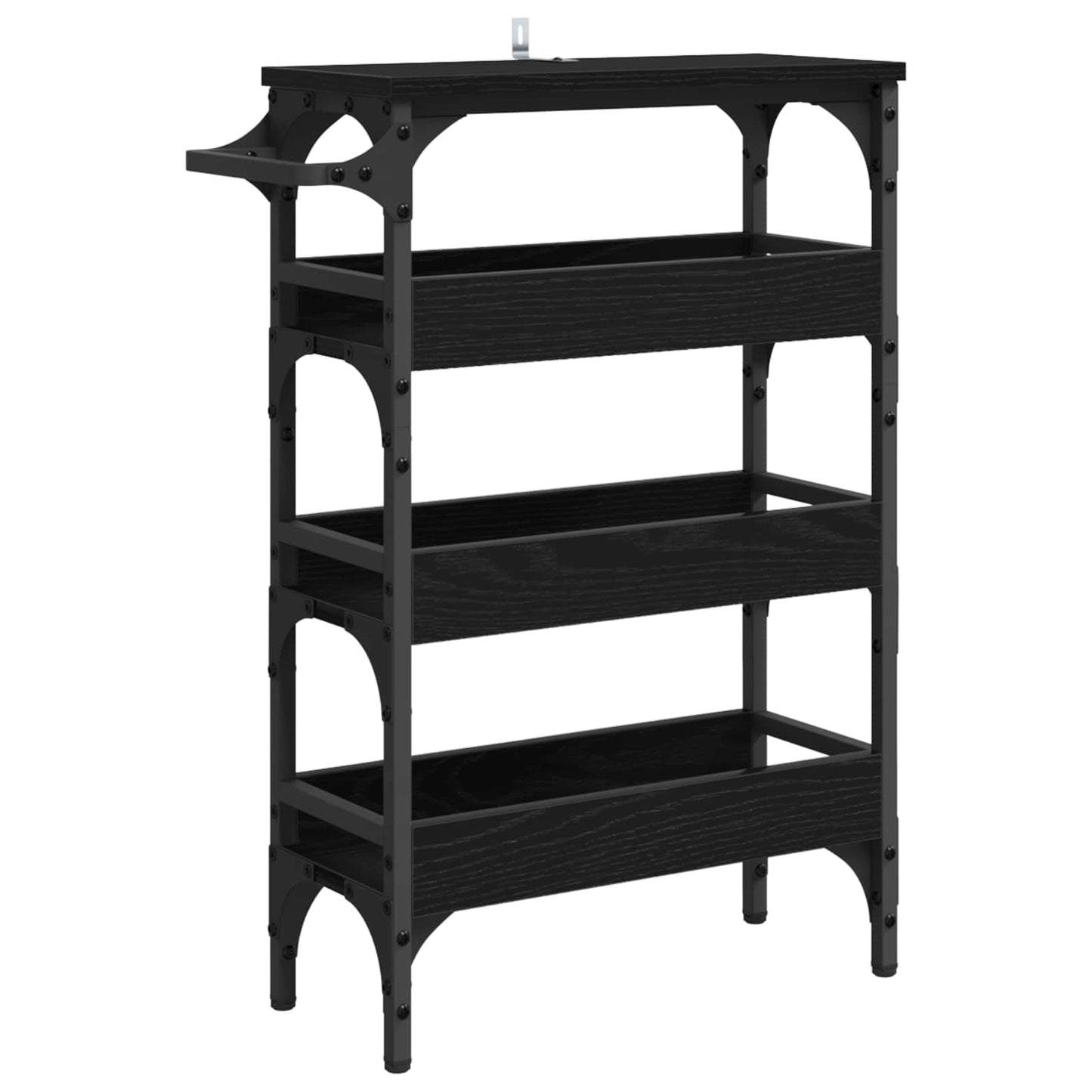 Carrello da Cucina Rovere Nero 53 x 20 x 76 cm | homemem39