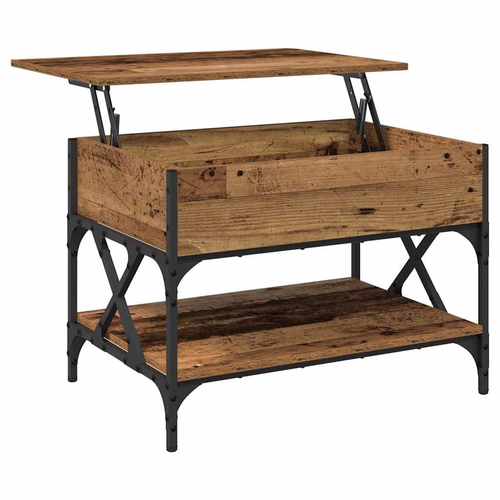 Tavolino da salotto Legno vecchio 70x50x50cm Legno multistrato