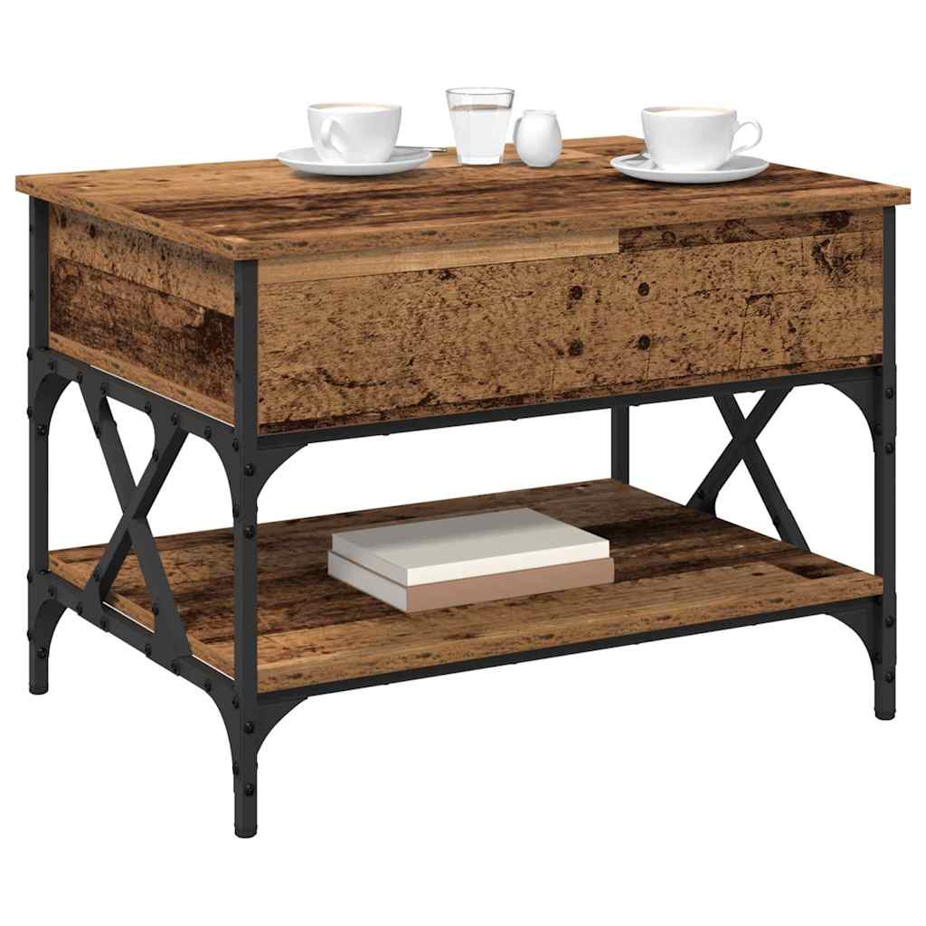 Tavolino da salotto Legno vecchio 70x50x50cm Legno multistrato