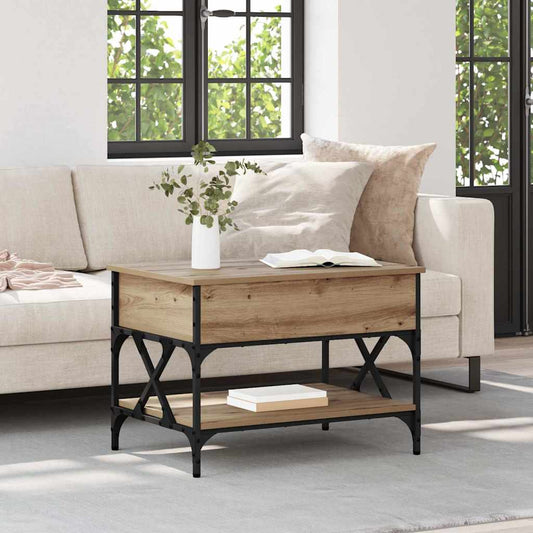 Tavolino da salotto Rovere artigianale 70x50x50cm | homemem39