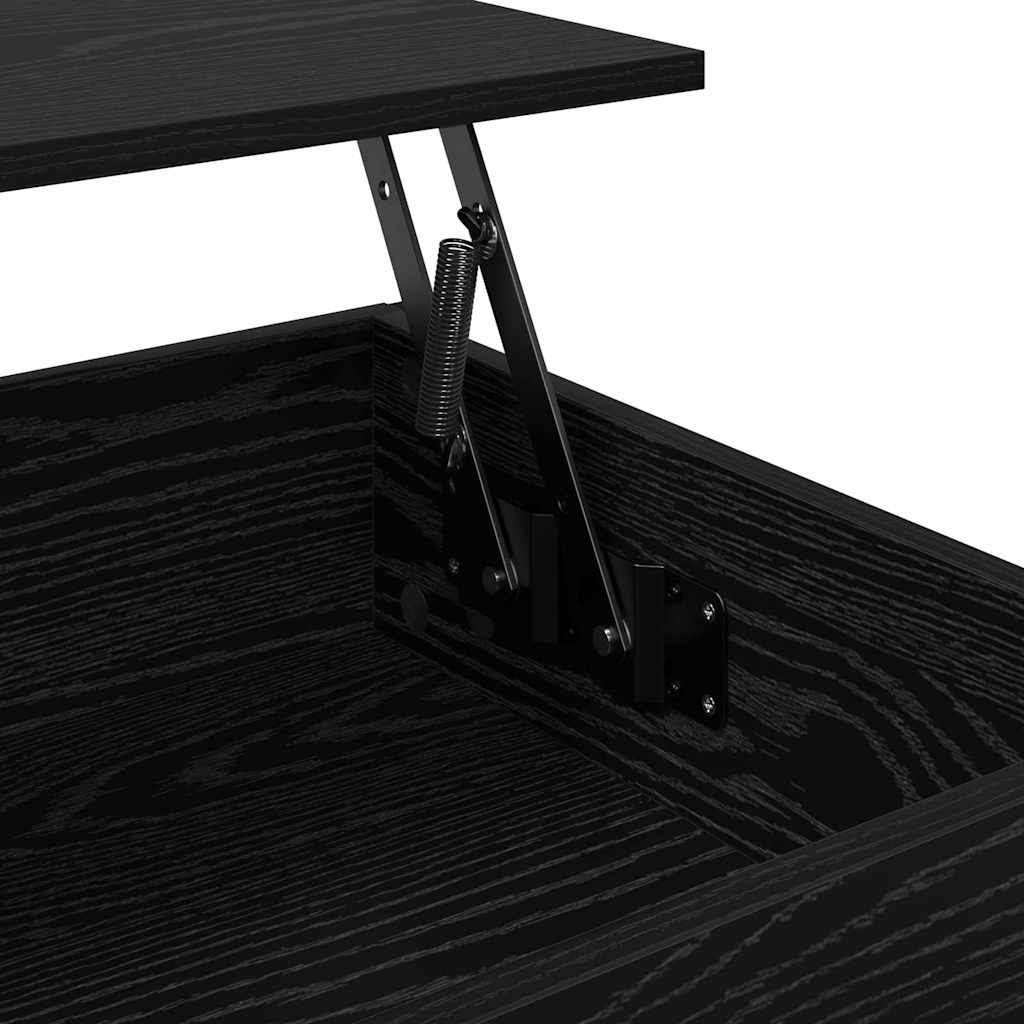 Tavolino da salotto Rovere Nero 70x50x50cm Legno multistrato | homemem39