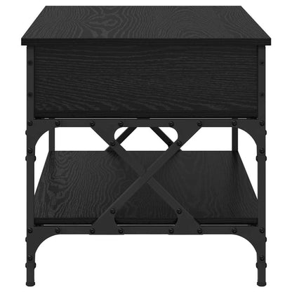 Tavolino da salotto Rovere Nero 70x50x50cm Legno multistrato