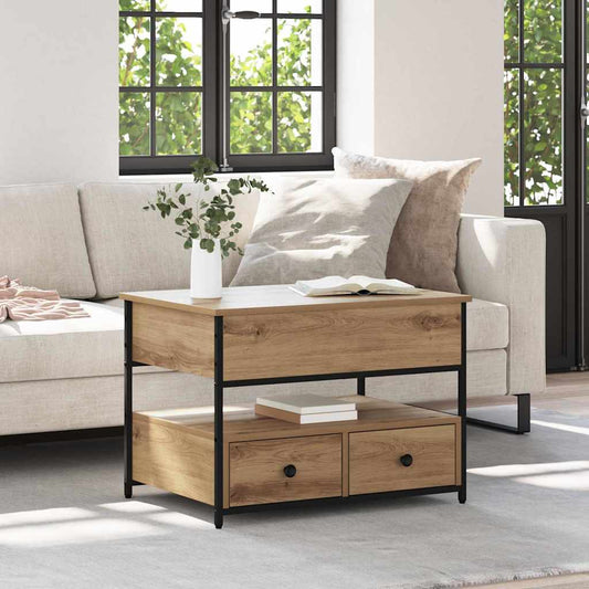 Tavolino da salotto Rovere artigianale 70 x 50 x 54.5 cm | homemem39