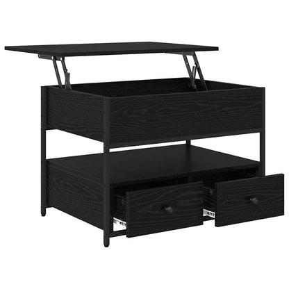 Tavolino da salotto con cassetto Rovere Nero 70 x 50 x 54.5 cm