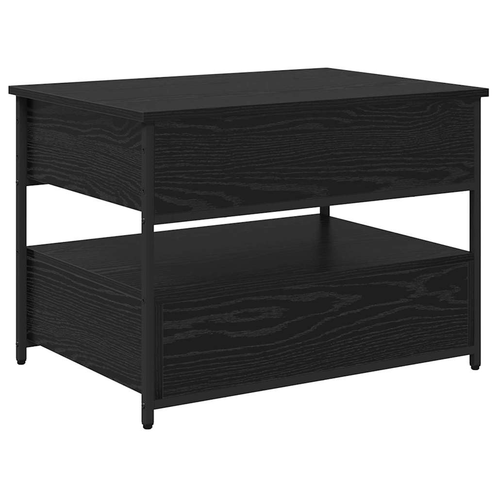 Tavolino da salotto con cassetto Rovere Nero 70 x 50 x 54.5 cm