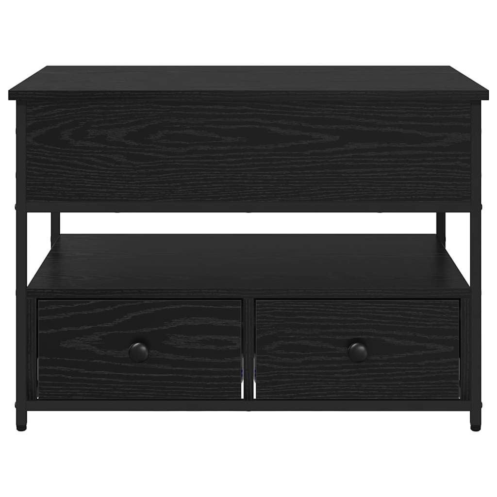 Tavolino da salotto con cassetto Rovere Nero 70 x 50 x 54.5 cm