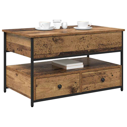 Tavolino da salotto con cassetto Legno vecchio 85 x 50 x 50 cm