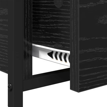 Tavolino da salotto con cassetto Rovere Nero 85 x 50 x 50 cm