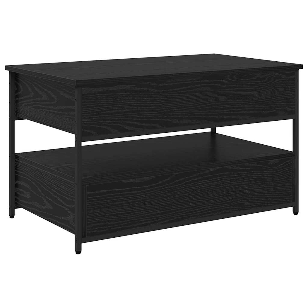 Tavolino da salotto con cassetto Rovere Nero 85 x 50 x 50 cm