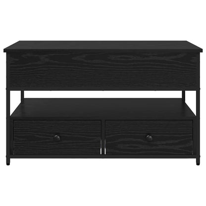 Tavolino da salotto con cassetto Rovere Nero 85 x 50 x 50 cm