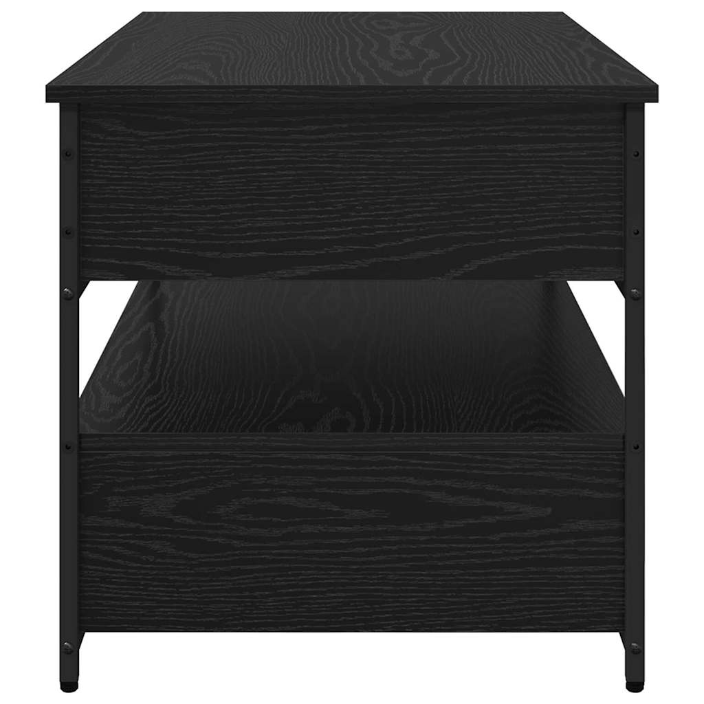 Tavolino da salotto con cassetto Rovere Nero 85 x 50 x 50 cm