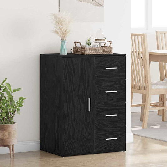 Credenza Rovere Nero 59 x 39 x 80 cm Legno multistrato