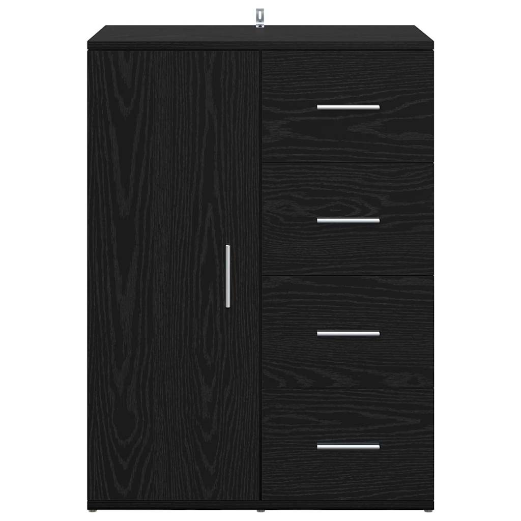 Credenza Rovere Nero 59 x 39 x 80 cm Legno multistrato