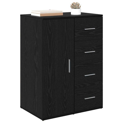 Credenza Rovere Nero 59 x 39 x 80 cm Legno multistrato
