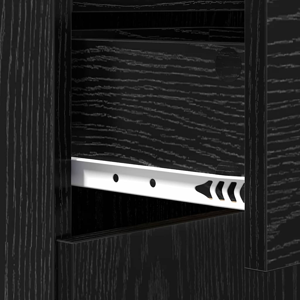 Credenza Rovere nero 42,5 x 40 x 93 cm Legno multistrato