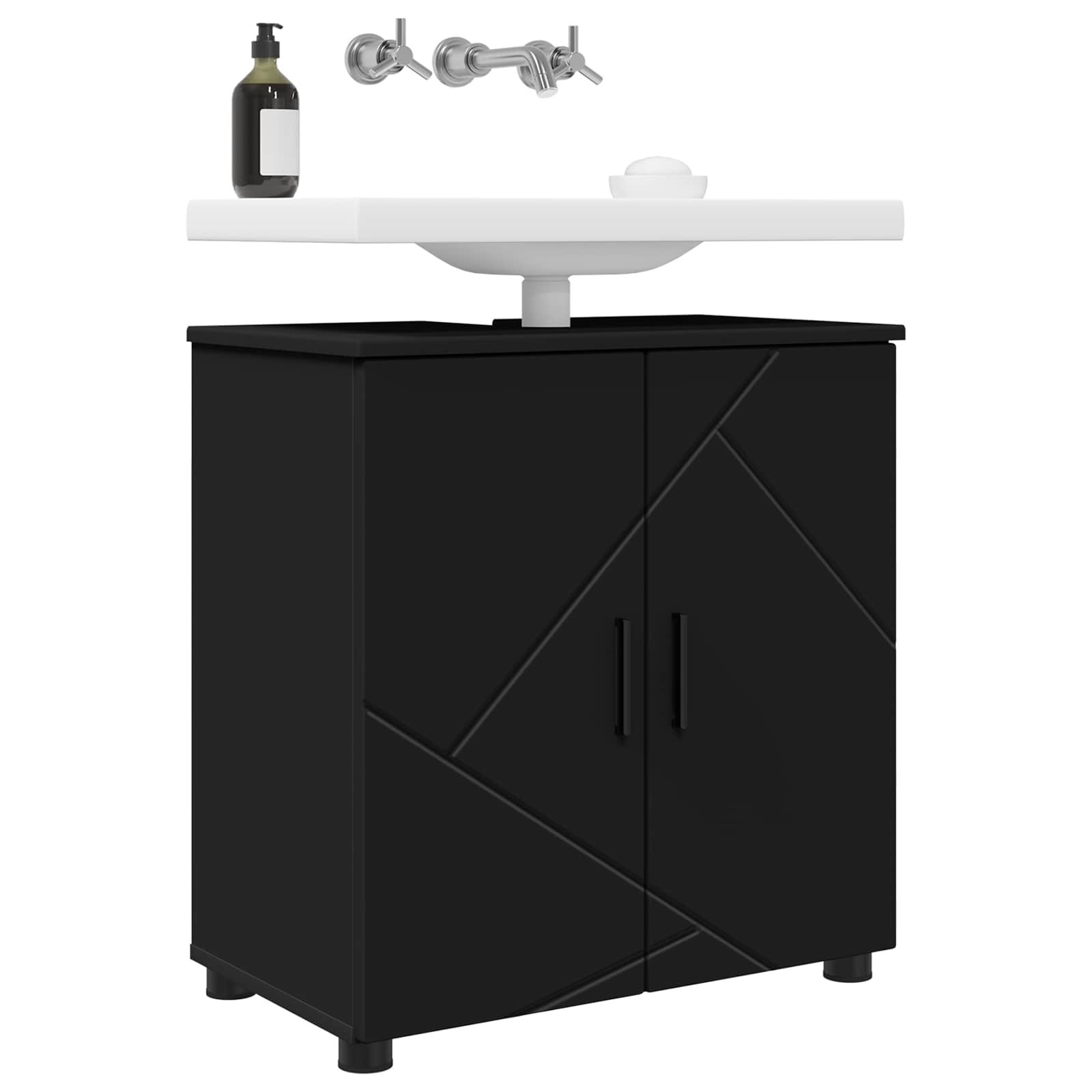 Mobile da Bagno Nero 61 x 35 x 64 cm | homemem39