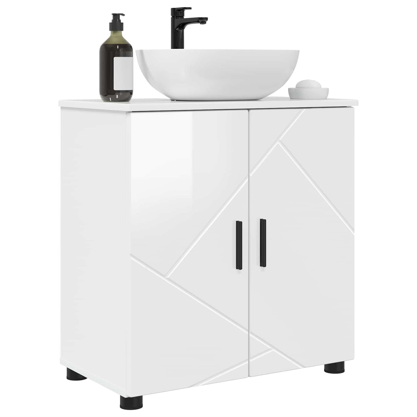 Mobile da Bagno Bianco Lucido 61 x 35 x 64 cm | homemem39