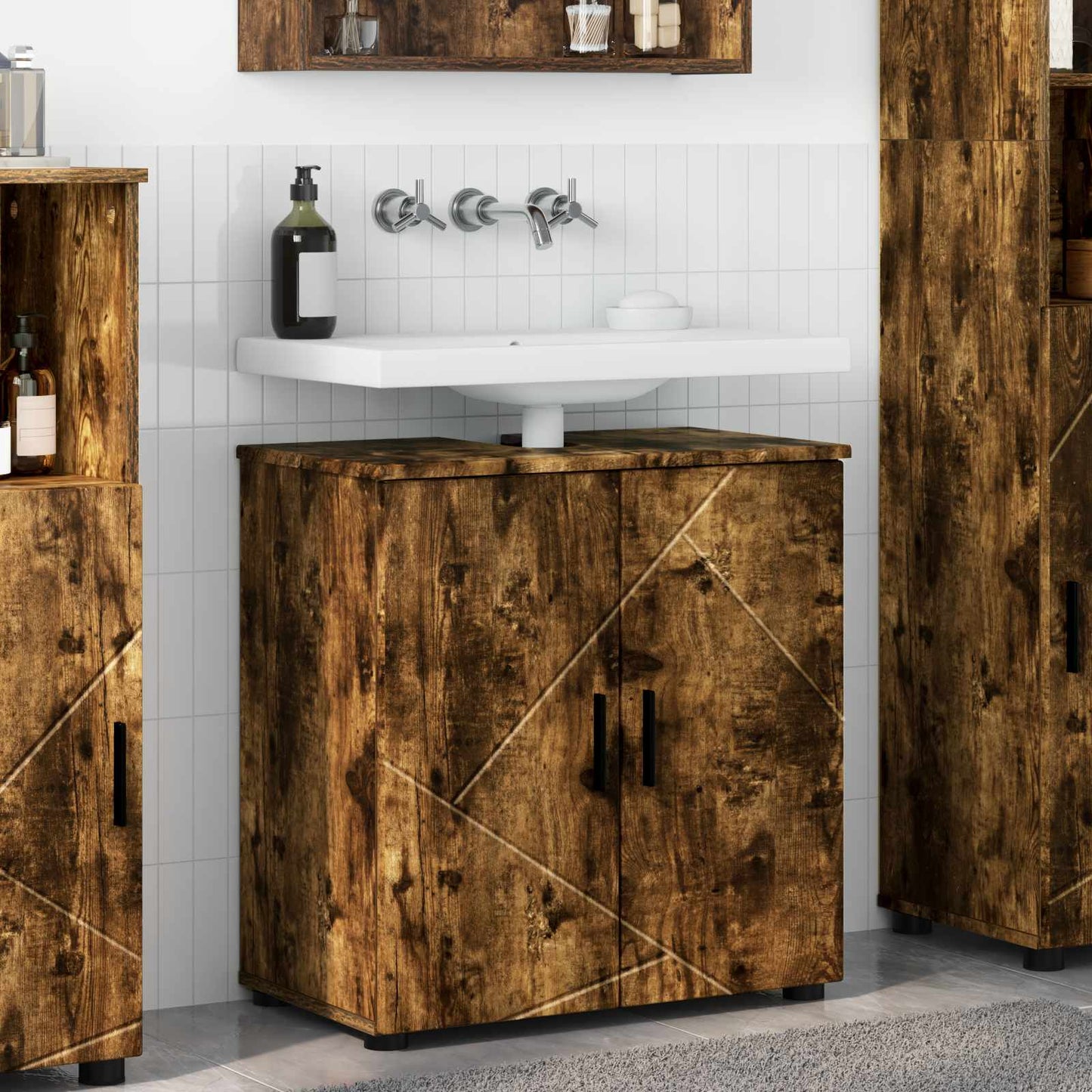 Mobile da Bagno Rovere fumé 61 x 35 x 64 cm