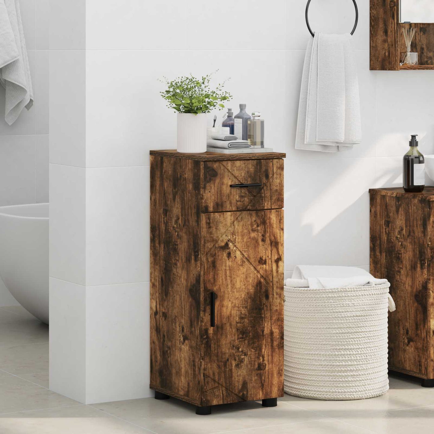 Mobile da Bagno Rovere fumé 30 x 35 x 80 cm | homemem39