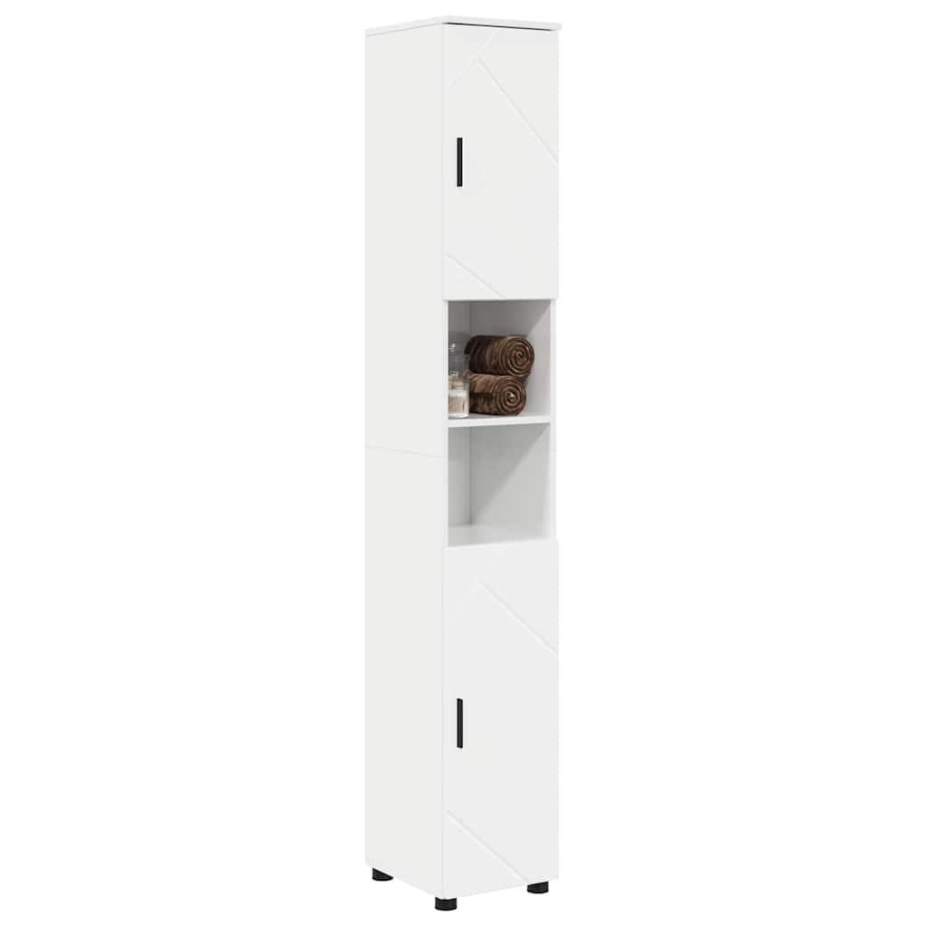 Mobile da Bagno Bianco Lucido 30 x 35 x 192 cm | homemem39