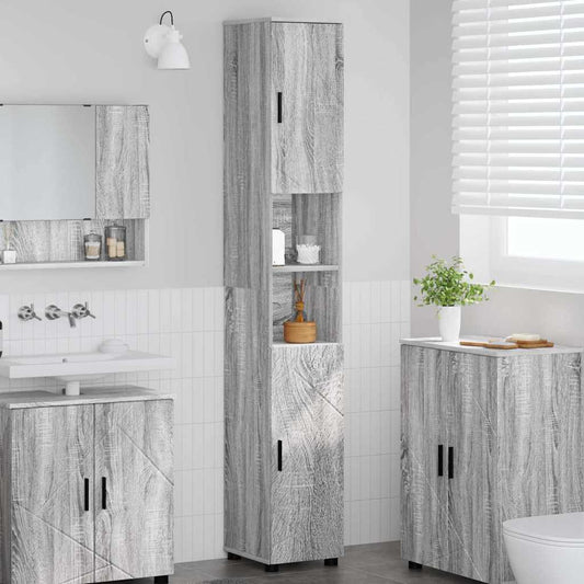 Mobile da Bagno Grigio Sonoma 30 x 35 x 192 cm | homemem39