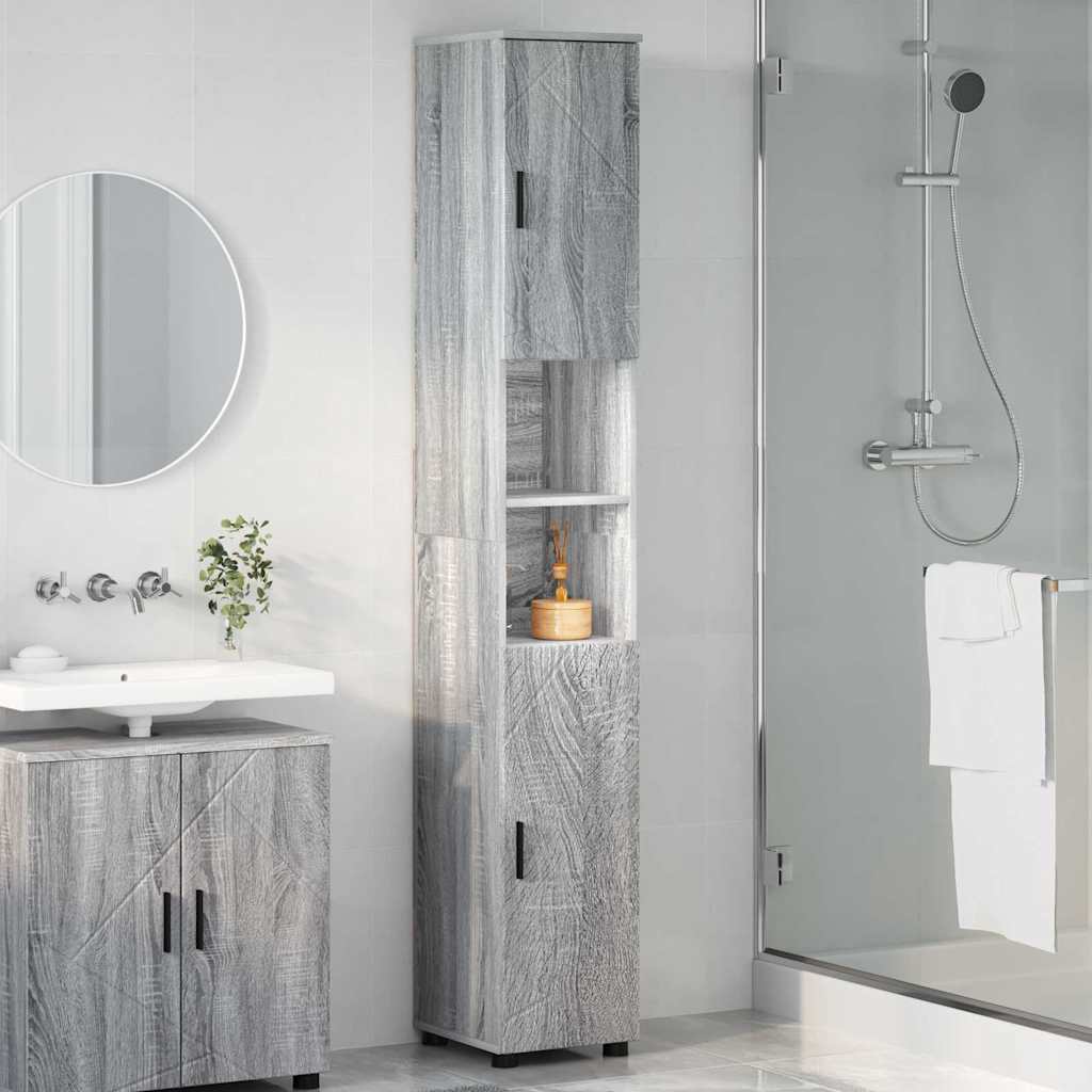 Mobile da Bagno Grigio Sonoma 30 x 35 x 192 cm | homemem39