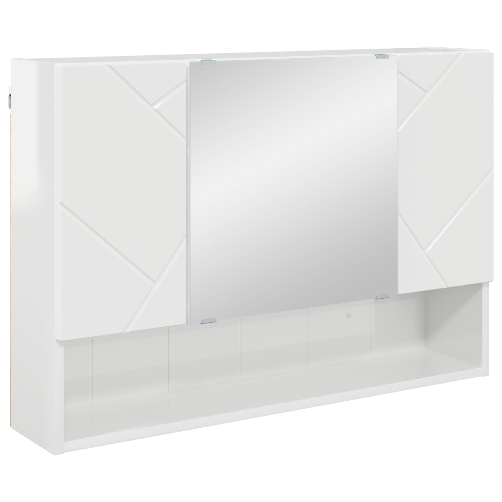Mobiletto per specchio Bianco Lucido 80 x 17 x 55 cm | homemem39
