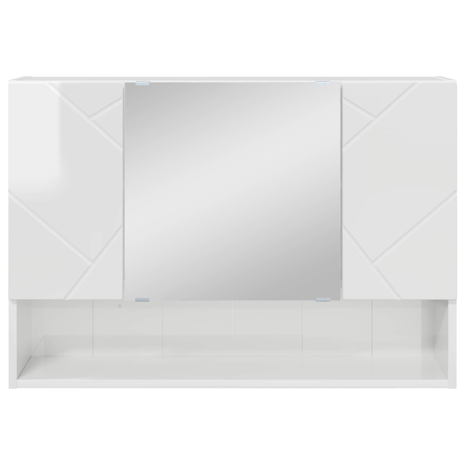 Mobiletto per specchio Bianco Lucido 80 x 17 x 55 cm | homemem39