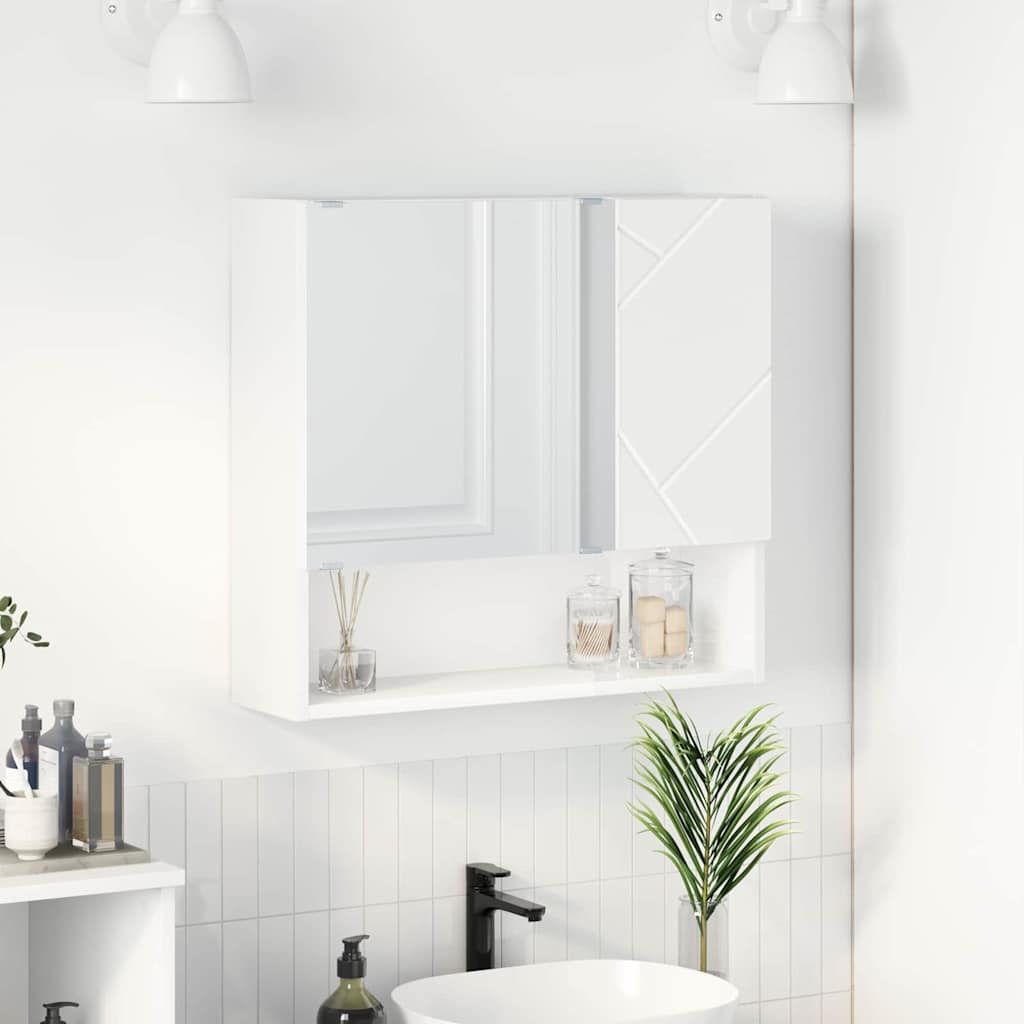 Mobiletto per specchio Bianco 59 x 17 x 55 cm