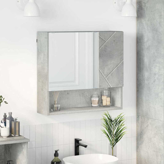 Mobiletto per specchio Grigio cemento 59 x 17 x 55 cm | homemem39