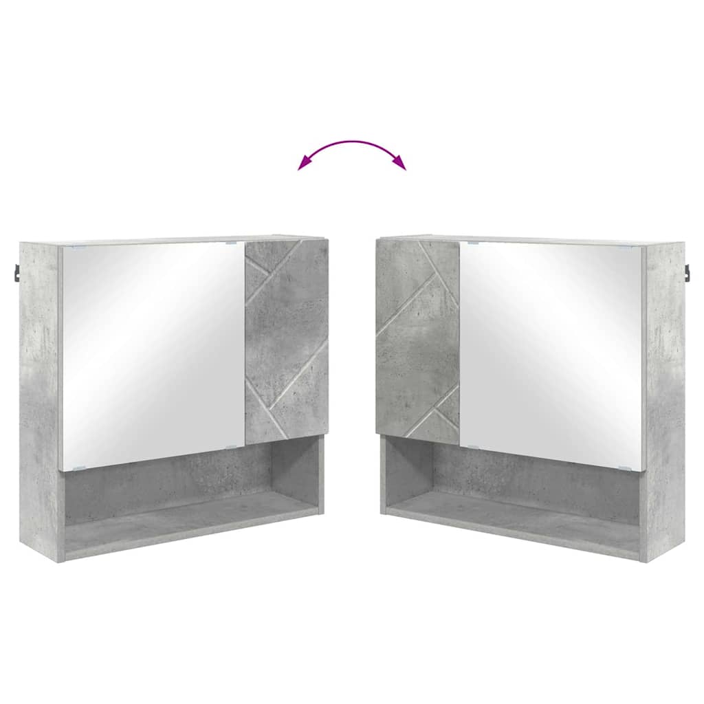 Mobiletto per specchio Grigio cemento 59 x 17 x 55 cm | homemem39