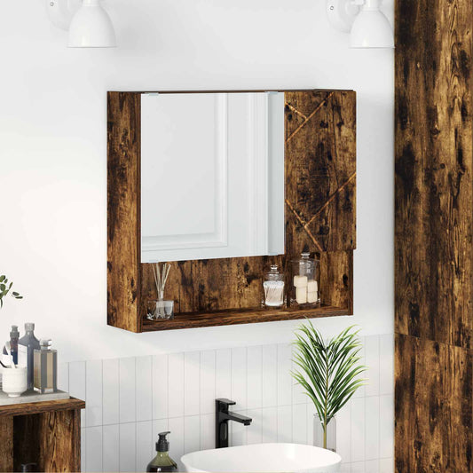 Mobiletto per specchio Rovere fumé 59 x 17 x 55 cm | homemem39