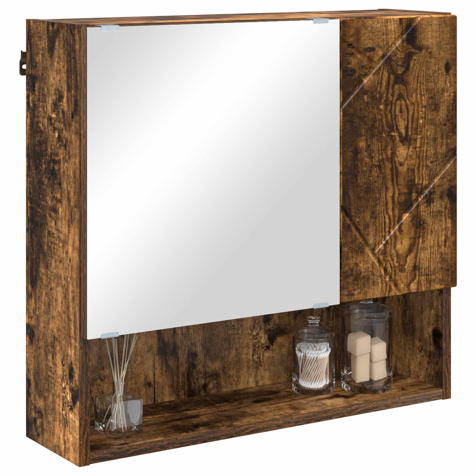 Mobiletto per specchio Rovere fumé 59 x 17 x 55 cm | homemem39