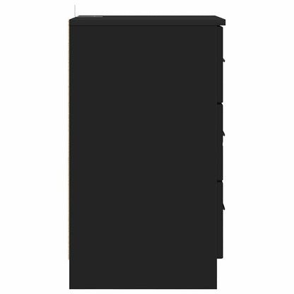 Armadio da Notte Nero 38 x 38 x 66 cm Legno multistrato | homemem39