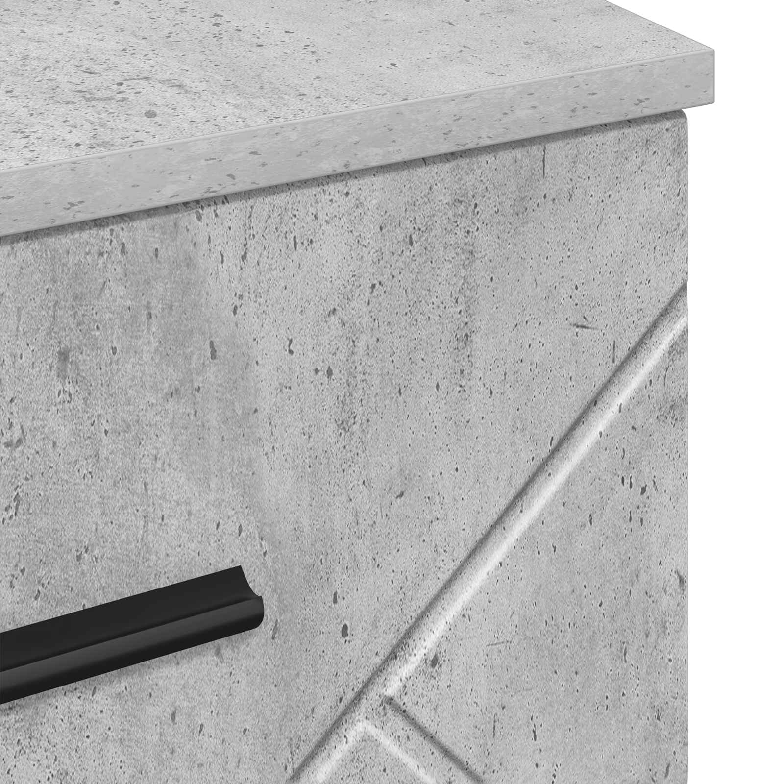 Armadio da Notte con cassetto Grigio cemento 38 x 38 x 66 cm | homemem39