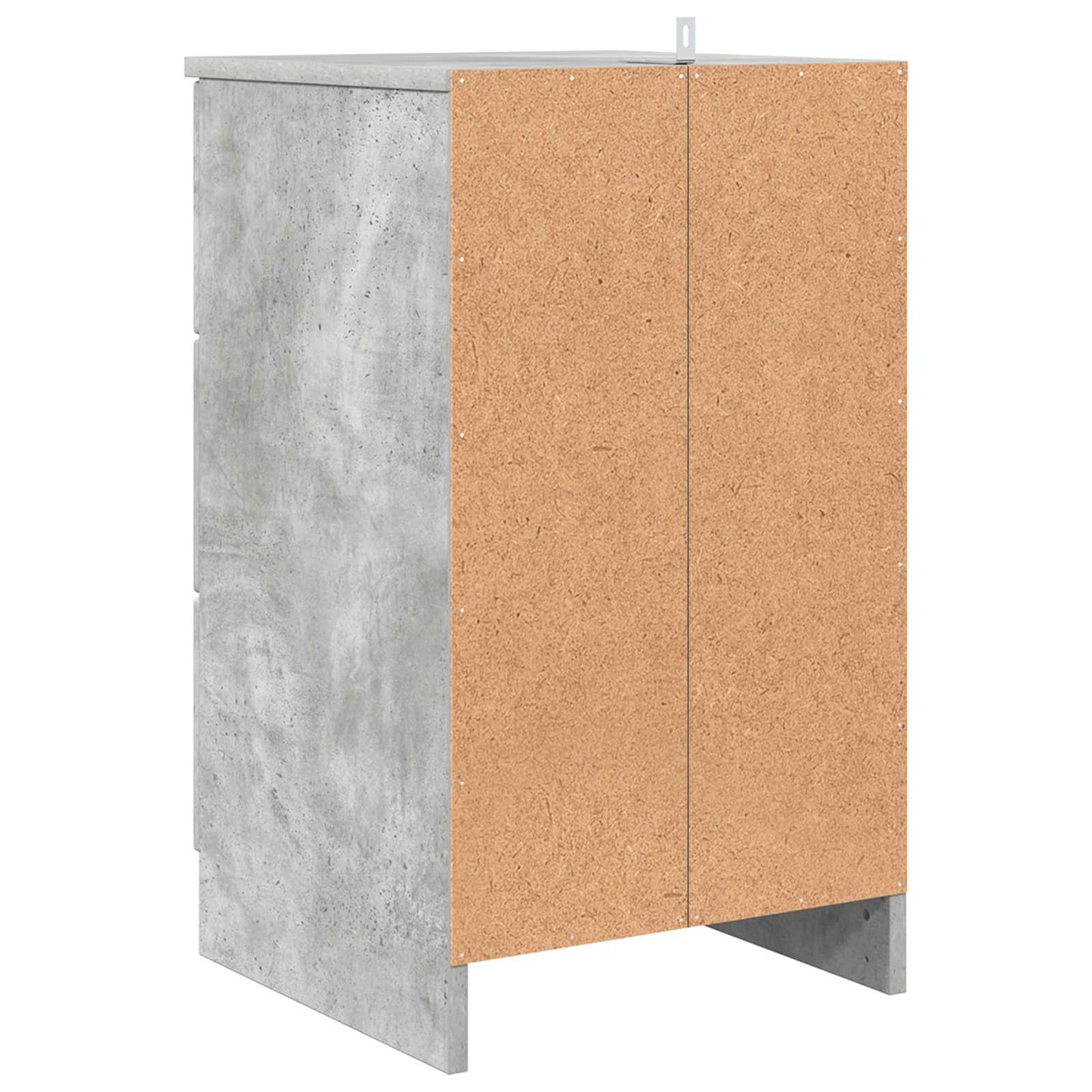 Armadio da Notte con cassetto Grigio cemento 38 x 38 x 66 cm | homemem39